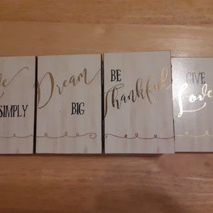 6 panel standing decor sign